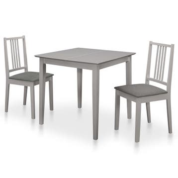 vidaXL 3-delige Eethoek MDF grijs, Verzenden