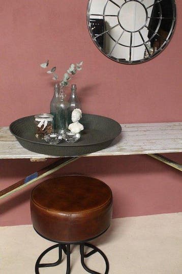 Art Sensation - Poef - poef - Leder, Staal