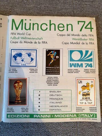 Panini World Cup München 74 Johan Cruyff Album complet -, Nieuw