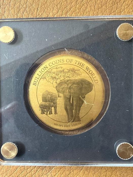 Tsjaad. 5000 Francs 2019 - Elefant, 1/200 Oz (.999) (Zonder, Postzegels en Munten, Munten | Europa | Niet-Euromunten