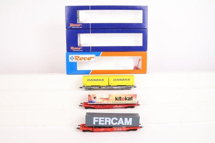 Roco H0 - 47017/67742/67738 - Wagon de marchandises pour, Hobby en Vrije tijd, Modeltreinen | H0