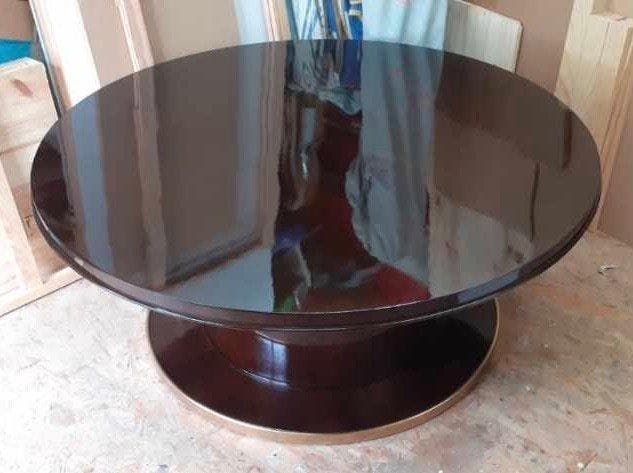 Attribué à Jean Pascaud - Tafel - Palissander, Verguld brons, Antiek en Kunst, Kunst | Designobjecten