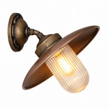 Stal- & Boerderijlampen Mayenne Schuin Stallamp Brons/Koper, Tuin en Terras, Verzenden, Nieuw