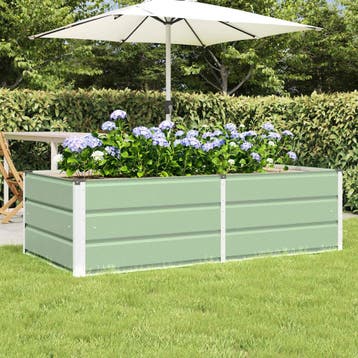 vidaXL Plantenbak Groen 160 x 80 x 45 cm Staal, Tuin en Terras, Verzenden, Nieuw