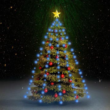 vidaXL Kerstboomverlichting met 180 LEDs blauw net 180 cm, Verzenden