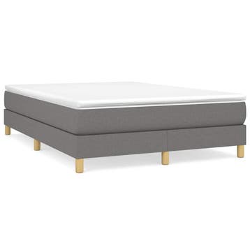 vidaXL Boxspring bed stof donkergrijs 140x200 cm, Verzenden, Nieuw