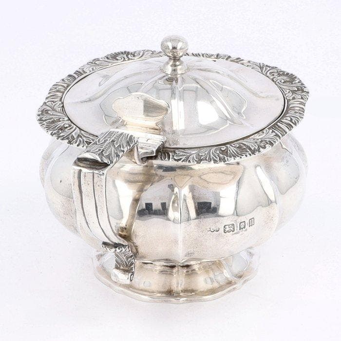 Collingwood & Co. (Londen 1928) - Mosterdpot - Pot - .925, Antiek en Kunst, Antiek | Zilver en Goud