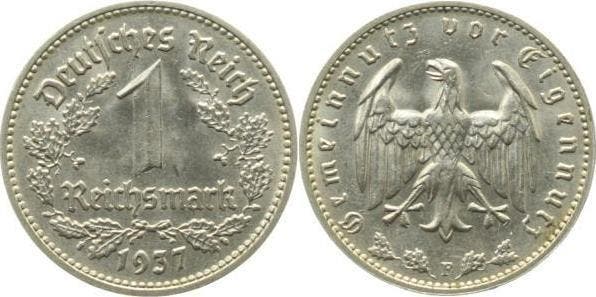 Duitsland 1 Reichsmark 1937 F f prfr/f stgl J 354, Postzegels en Munten, Munten | Europa | Niet-Euromunten, België, Verzenden