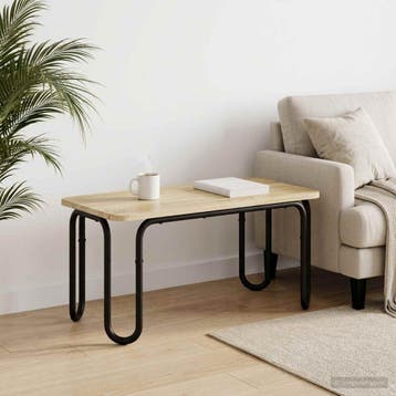 vidaXL Salontafel Sonoma Eiken 100 x 50 x 45 cm Bewerkt hout, Verzenden, Nieuw