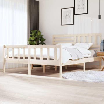vidaXL Bedframe massief hout 180x200 cm, Huis en Inrichting, Verzenden, Nieuw