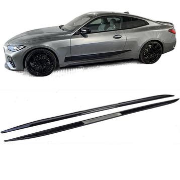 Sideskirts Aanzet Glans Zwart BMW G22 G23 M-Pakket B9881, Nieuw, Links, BMW