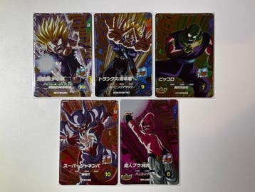 Bandai - 5 Card - Dragon Ball, Dragon Ball Z - Son Gohan, Nieuw