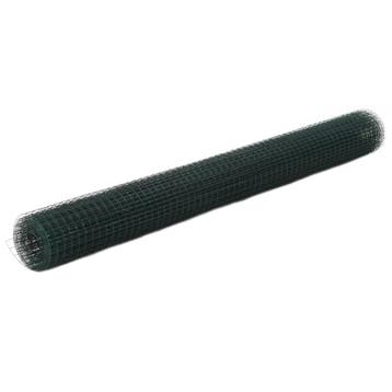 vidaXL Kippengaas 10x1,5 m staal met PVC coating groen, Verzenden, Nieuw