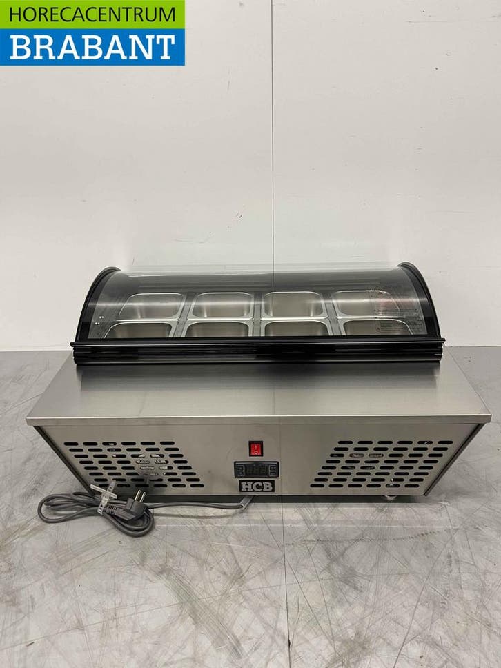 RVS Opzet koelvitrine 8 x 1/6 GN 67 liter 230V Horeca, Articles professionnels, Horeca | Équipement de cuisine, Enlèvement ou Envoi