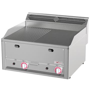 Bak-/Grillplaat | COOKING LINE 600 | Gas | Glad/Gegroefd, Verzenden