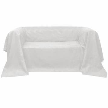vidaXL Bankhoes micro-suede crème 140 x 210 cm, Verzenden