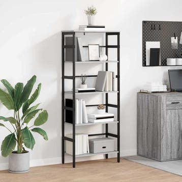 vidaXL Boekenplank 4-laags 40 x 29.5 x 115 cm Bewerkt hout, Verzenden, Nieuw