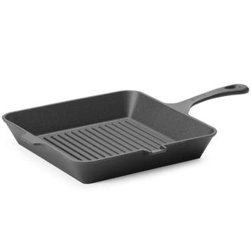 Grillpan | Gietijzer | Div. Warmtebronnen | 250x250x50(h)mm, Verzenden