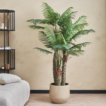 Kunstpalm - 180 cm | Ø 100 cm | groen | 3 stammen, Huis en Inrichting, Verzenden