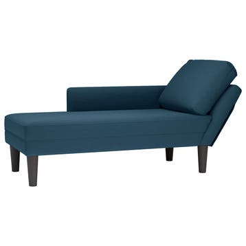 vidaXL Chaise longue met kussen en rechterarmleuning fluweel, Verzenden