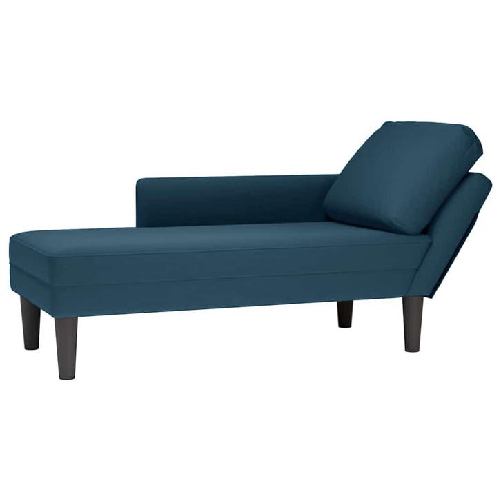 vidaXL Chaise longue met kussen en rechterarmleuning fluweel, Maison & Meubles, Canapés | Sofas & Chaises Longues, Envoi