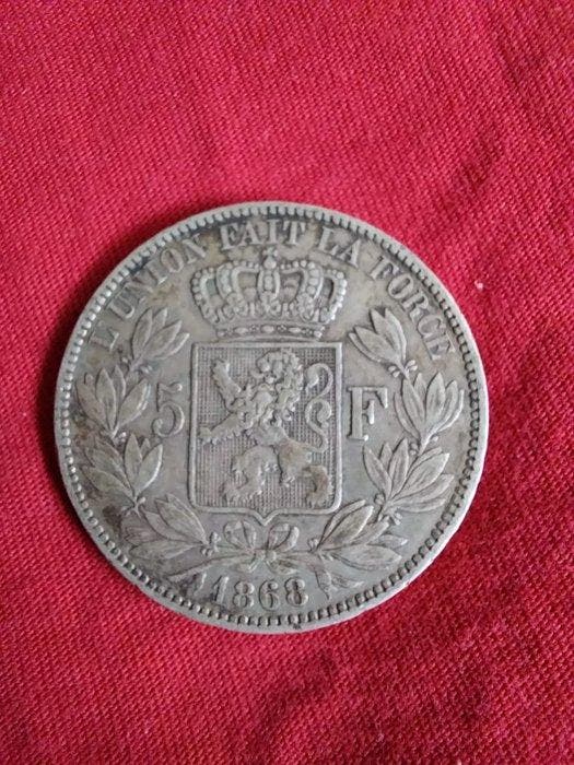 België. Leopold II. 5 Francs 1868 (Zonder minimumprijs), Postzegels en Munten, Munten | Europa | Niet-Euromunten