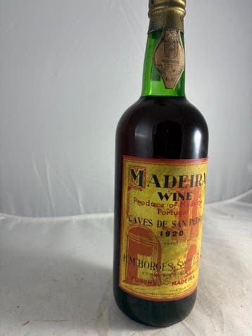 1920 H M Borges., Caves de São Pedro - Madeira - 1 Fles, Nieuw