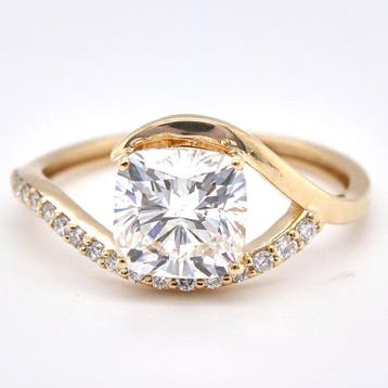 Zonder minimumprijs - Ring - 14 karaat Geel goud - 2.04ct., Nieuw