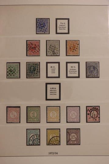 Pays-Bas 1852/1946 - Collection dans un album Lindner - bien, Gestempeld