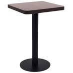 vidaXL Bistrotafel 50x50 cm MDF donkerbruin, Verzenden
