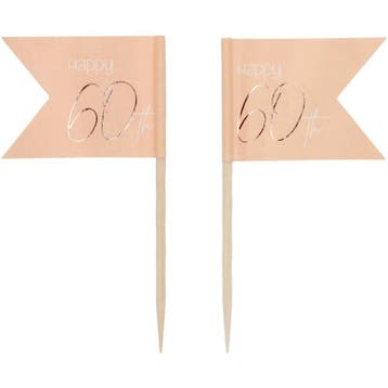 Prikkers 60 Jaar Rose Goud 6,5cm 36st, Verzenden