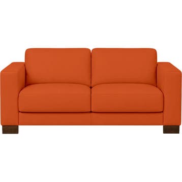 Leren bank Clear - 2,5 zits - Toledo Orange (oranje) -, Ophalen of Verzenden