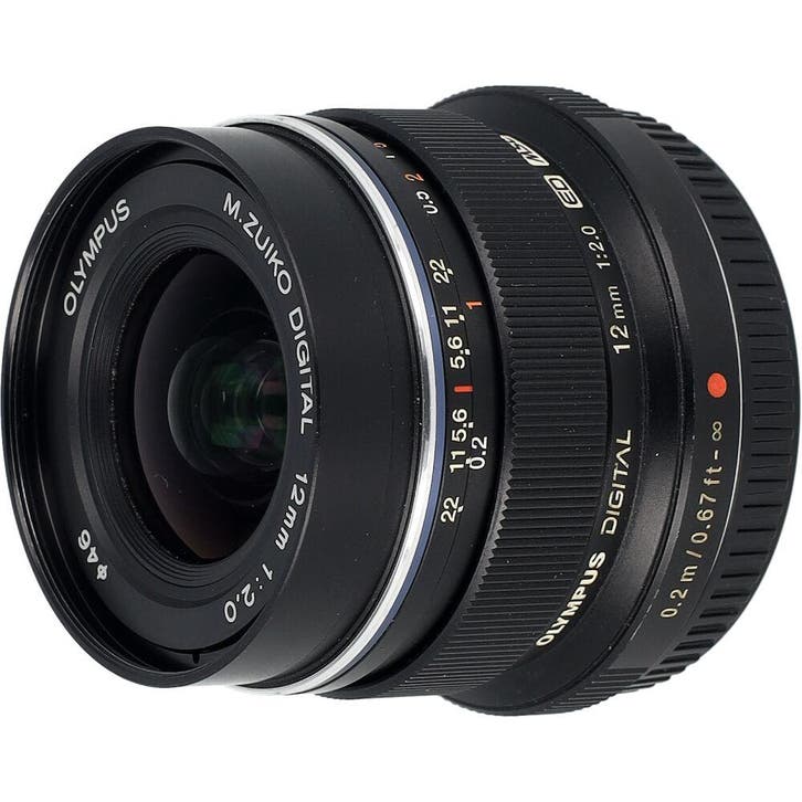 Olympus MFT 12mm F/2.0 zwart ED M.Zuiko Digital | Occasion, Audio, Tv en Foto, Foto | Lenzen en Objectieven, Ophalen of Verzenden