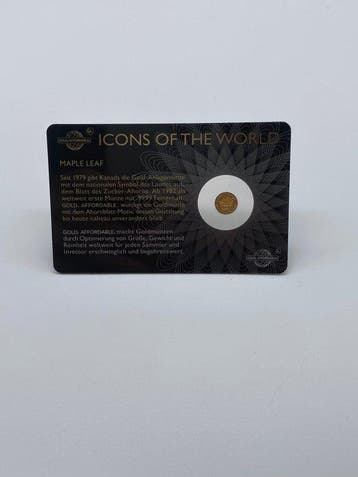 Rwanda. 10 Amafranga 2015 Maple Leaf, oro 1/200 Oz (.999), Timbres & Monnaies