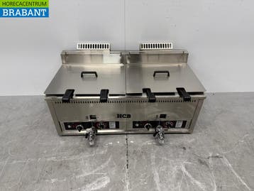 RVS Dubbele Friteuse Frituur 2 x 30 liter PROPAAN gas Horeca, Ophalen of Verzenden, Nieuw in verpakking