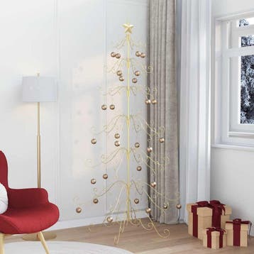 vidaXL Metalen kerstboom Goud 215 cm Poedergecoat staal, Verzenden
