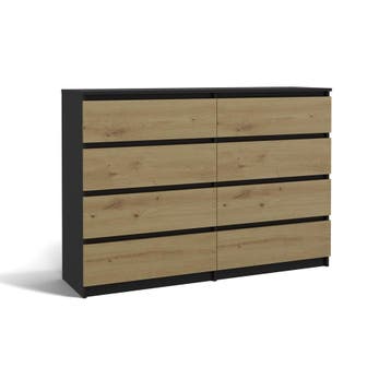 Ladekast antraciet eiken 8 lades (Slaapkamer), Verzenden