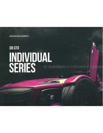 2021 DONKERVOORT D8 GTO INDIVIDUAL SERIES BROCHURE ENGELS, Ophalen of Verzenden, Nieuw