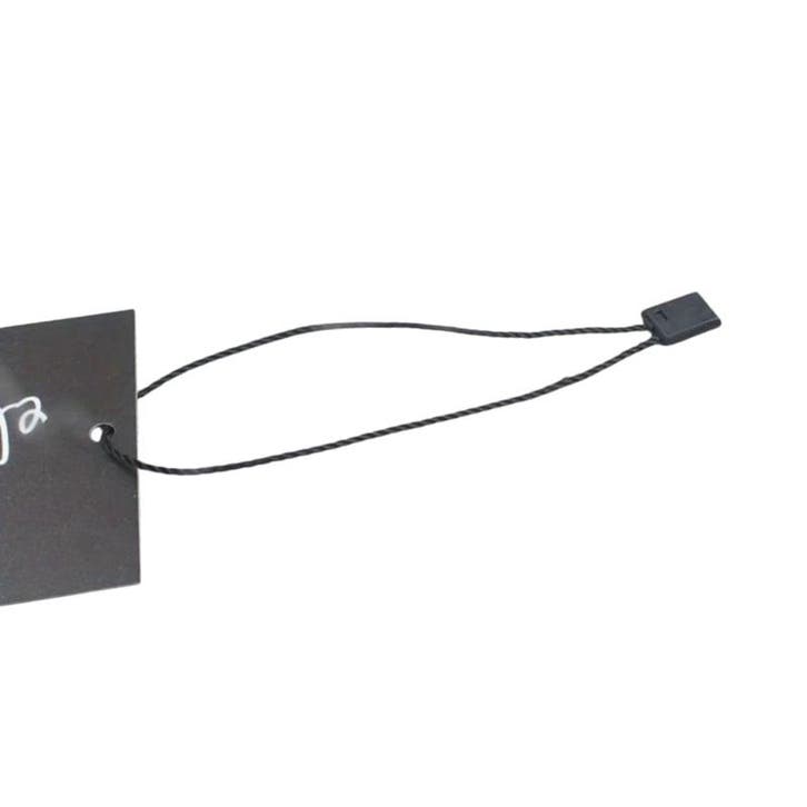 200x kleding tag - zwart - kaarthanger - labeltouwtje - t..., Bijoux, Sacs & Beauté, Bracelets à breloques, Enlèvement ou Envoi