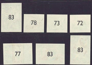 België 1959 - Folklore III, ongetand met rugnummers - OBP, Gestempeld