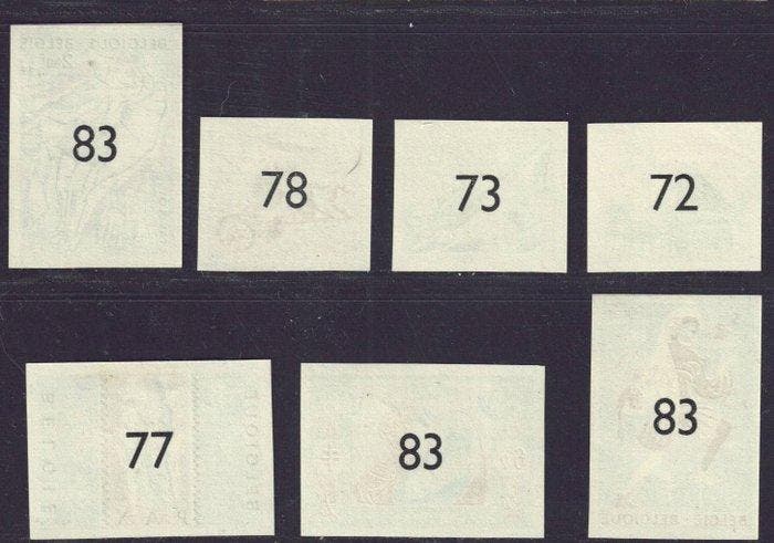 België 1959 - Folklore III, ongetand met rugnummers - OBP, Postzegels en Munten, Postzegels | Europa | België