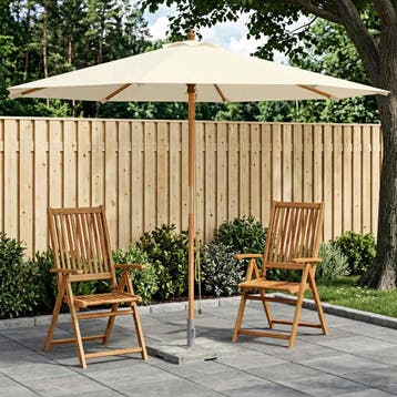 vidaXL Tuinparasol Ø 300 x 248 cm massief eucalyptushout, Verzenden