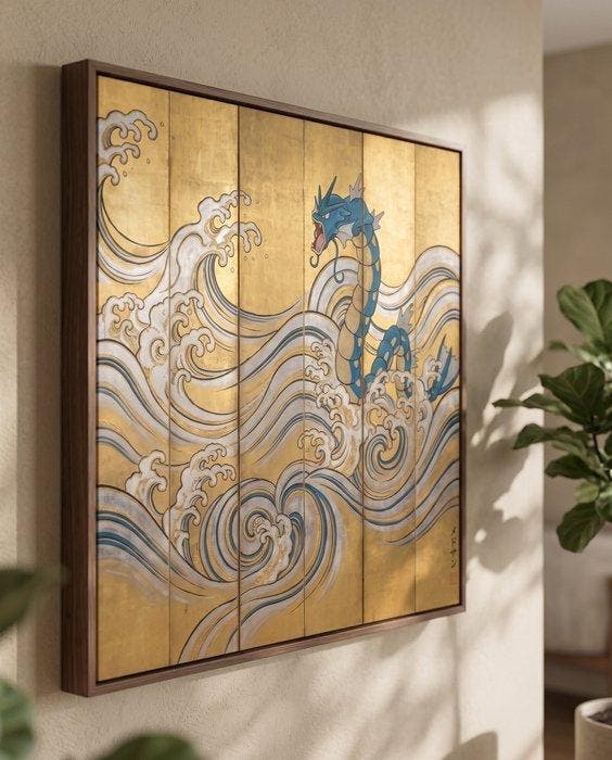 MEDSAN - Léviator Doré - Pokemon () - UNIQUE WORK, Antiquités & Art, Art | Objets design