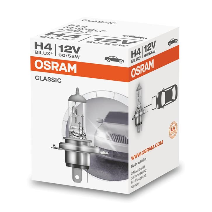 Osram H4 Classic Line 12V Halogeen Lamp P43t, Autos : Pièces & Accessoires, Éclairage, Enlèvement ou Envoi