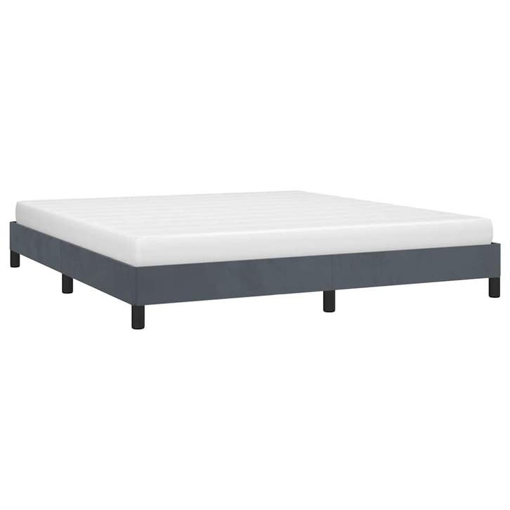 vidaXL Bedframe zonder matras donkergrijs 193x203 cm, Huis en Inrichting, Slaapkamer | Bedden, Nieuw, Verzenden