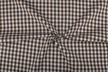 Ruitjesstof bruin wit geruit - 10mm geruit, Bruin, 120 cm of meer, Ophalen of Verzenden, Katoen