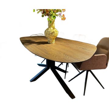 bert plantagie Eettafel Starry Night - Ongebruikt, Huis en Inrichting, Verzenden, Zo goed als nieuw, Eikenhout, 200 cm of meer