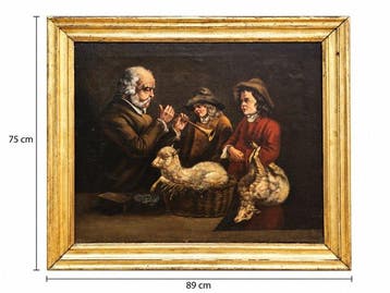 European School (XVIII-XIX) - The Old Musician and the Young
