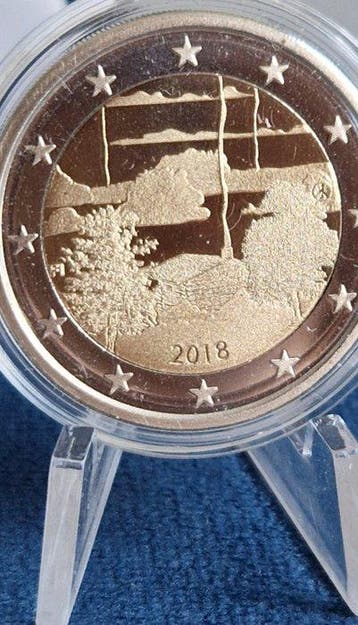 Finland. 2 Euro 2018 Finnish Sauna Culture Proof