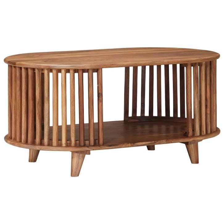 vidaXL Handgemaakte Salontafel Teakbruin 85 x 50 x 40 cm, Huis en Inrichting, Tafels | Salontafels, Nieuw, Verzenden